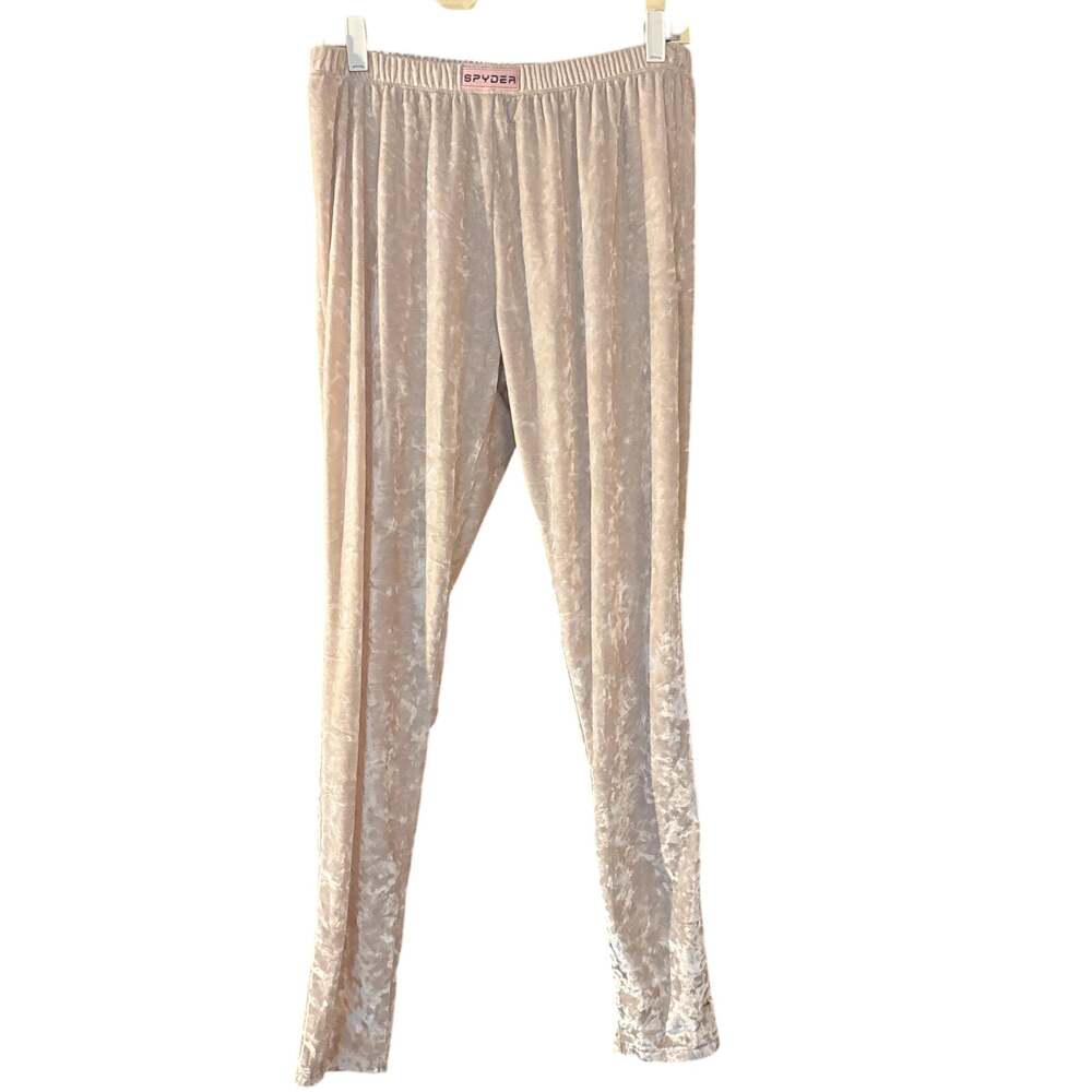 Spyder Plush Crushed Velvet Pants M Leisurewear FLAW Spot on botton of leg